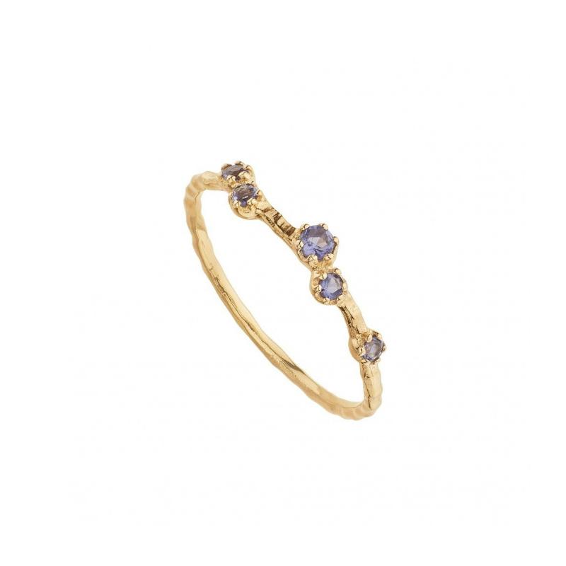 Anillo Plata 925 Calcuta Iolita Talla 10 - SRN-204-029