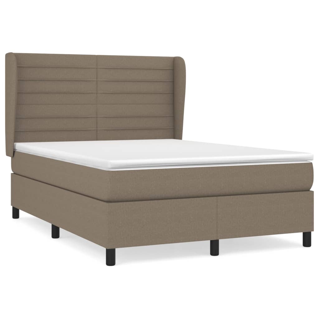 vidaXL Cama box spring con colchón tela 140x190 cm Multicolor