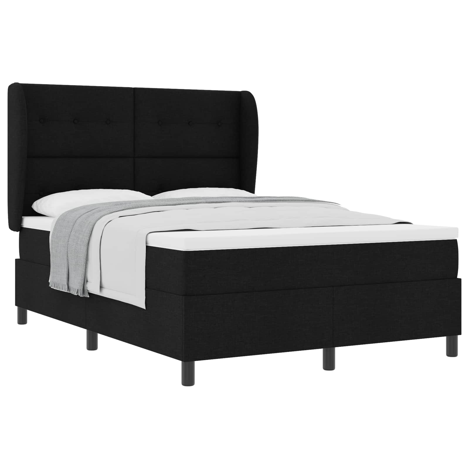 vidaXL Cama tipo Box Spring con cabecera 140 x 200 cm tela Multicolor