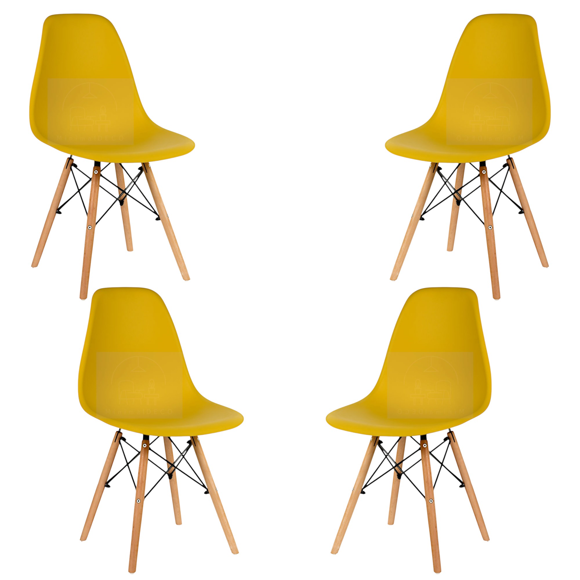 Minimal DECO Sillas Nórdicas Pack 4 – Diseño Escandinavo Minimalista para Comedor | Disponible en varios colores