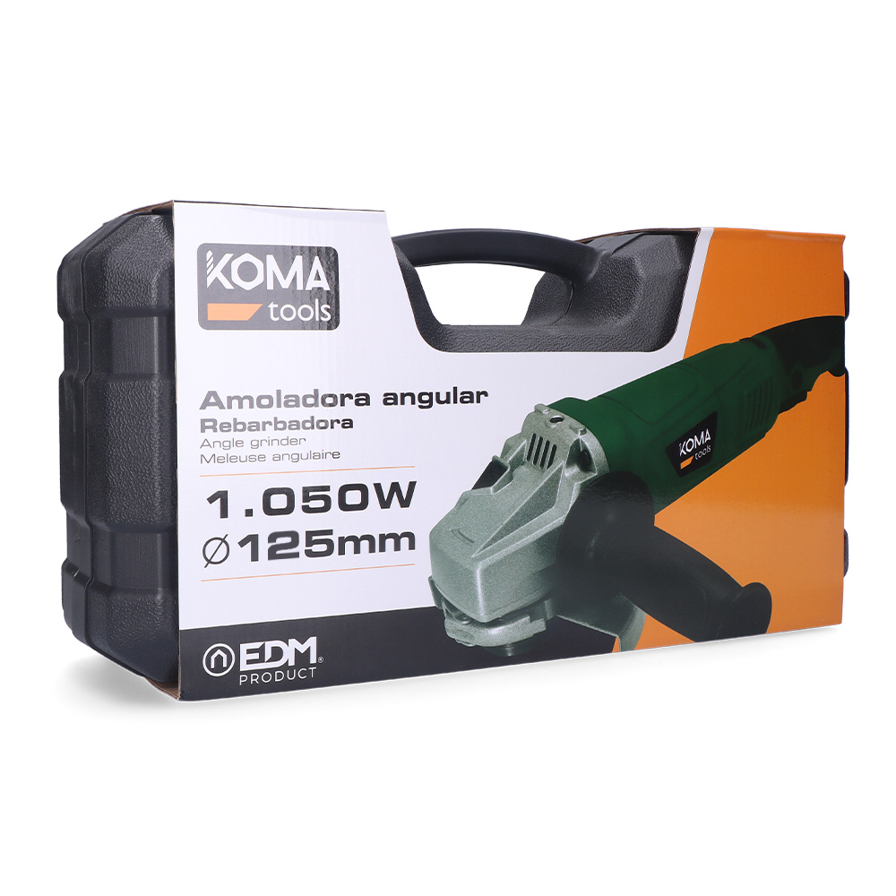 amoladora electrica 1050w ø125mm 22,8x35,5cm koma tools
