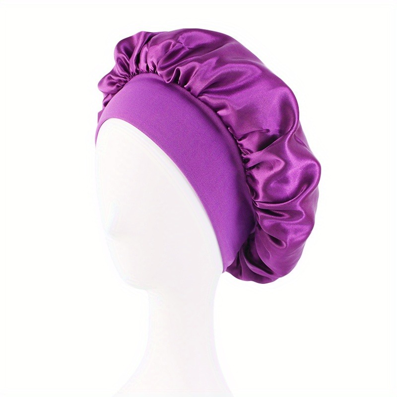 TK 1pc Gorro De Dormir De Seda Suave Para Mujeres Y Hombres Capa De Satén Protección Para Melo Rizado Estilo Bobeo Duradera No Desliza Todo La Noche