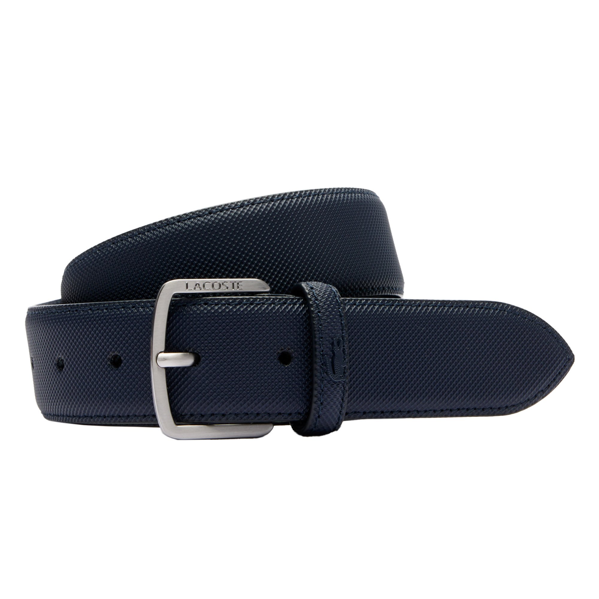 Cinturón de hombre LACOSTE - Cinturón de lona efecto piqué, hebilla con pasador, textura piqué Piqué Effect Canvas Belt