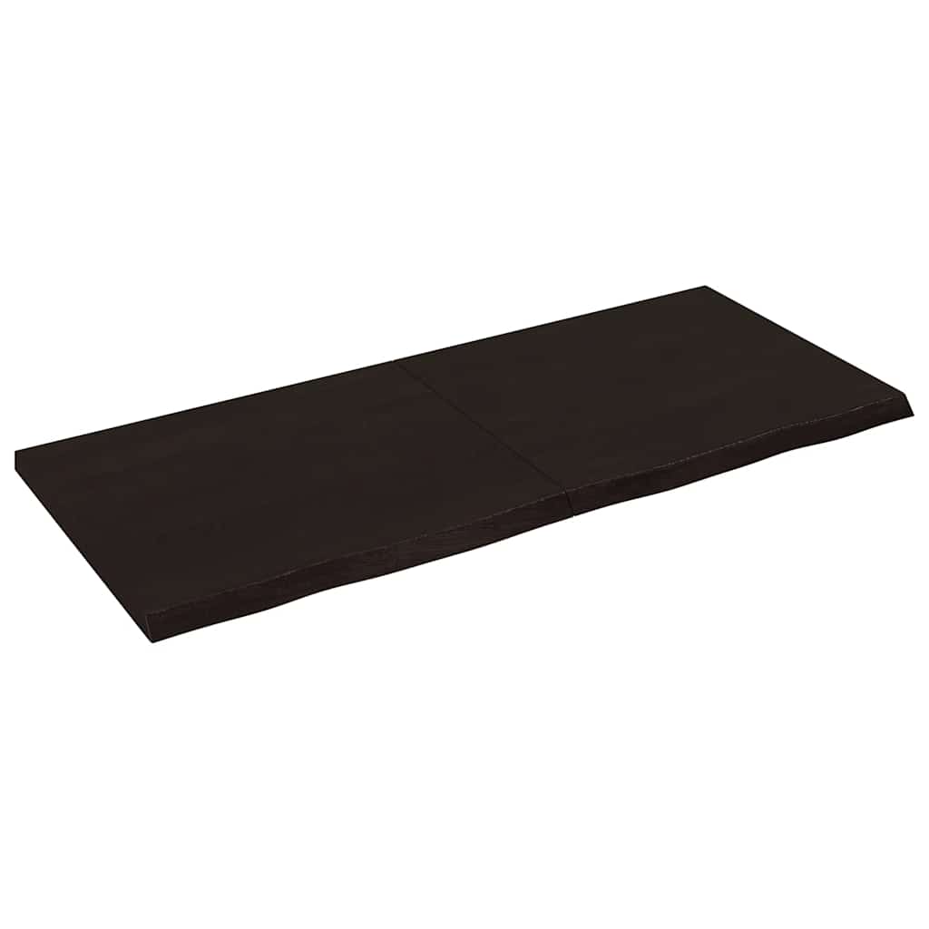 vidaXL Encimera baño madera maciza tratada marrón claro 140x60x(2-4)cm