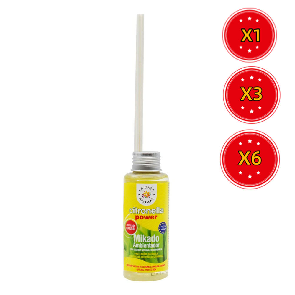 Mikado - Colección Aromaterapia - Ambientador 100 Ml - Pack de 3 y 6 Unidades - Variedad de Aromas