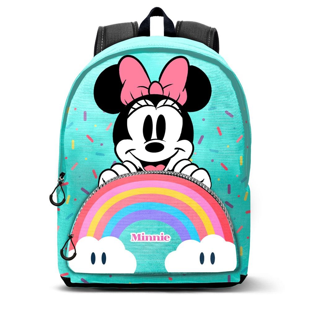 KARACTERMANIA MOCHILA ESCOLAR CON BOLSILLO MINNIE MOUSE RAINBOW RAINBOW 18x31x41 Cms.