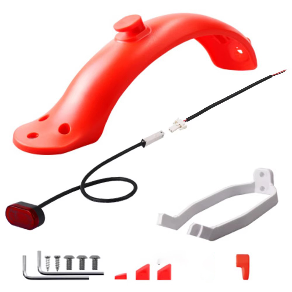 TK Guardabarros Trasero Para Scooter Eléctrico Xiaomi M365 / M365 pro / M365 1S Con Gancho Y Luz Fender Y Luz Para Scooter Eléctrico Xiaomi