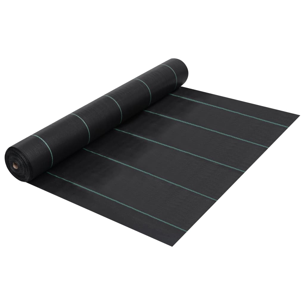 vidaXL Estera de Control de Malezas y Raíces PP 1x10 m Membrana Jardín Color Negro,  Blanco,  Verde y mas