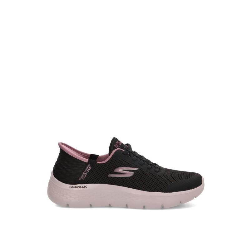 Zapatillas Casual Skechers - Mujer - Suela Plana - Modelo 124836 - Color Negro