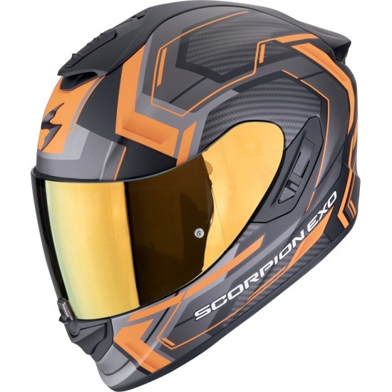 Scorpion EXO-1400 EVO II Linart negro mate y naranja CE 22.06 integral 140-489-168