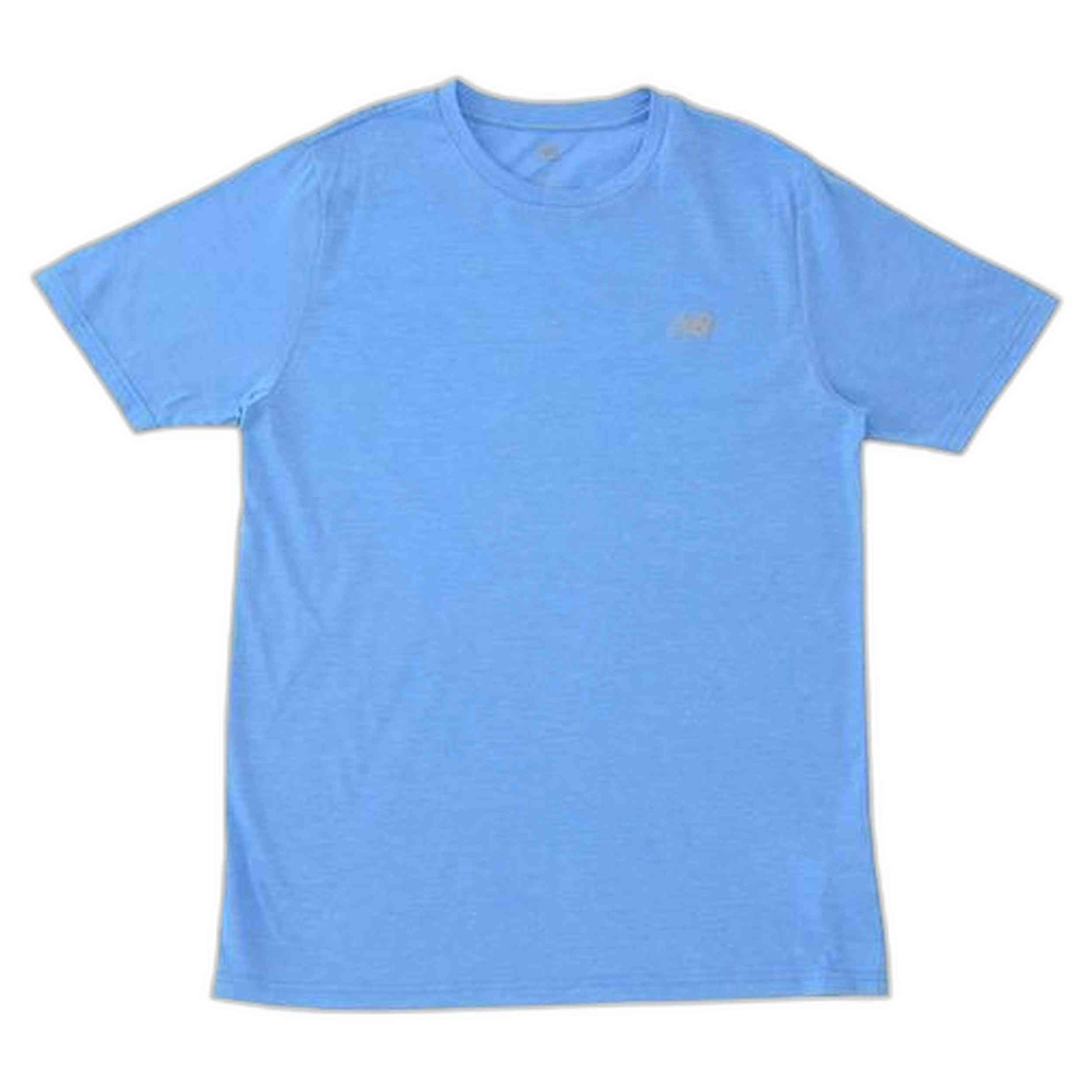 Camiseta de Manga Corta New Balance Sport Essentials Heathertech para hombre en color azul