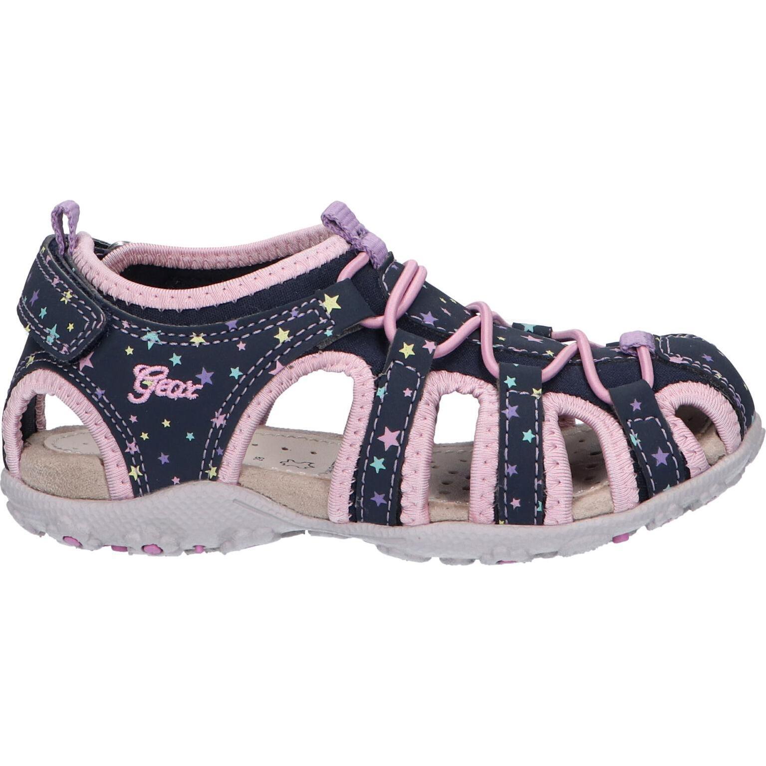 Geox j25d9a 01550 j roxanne girl's sandals c0694 navy-pink