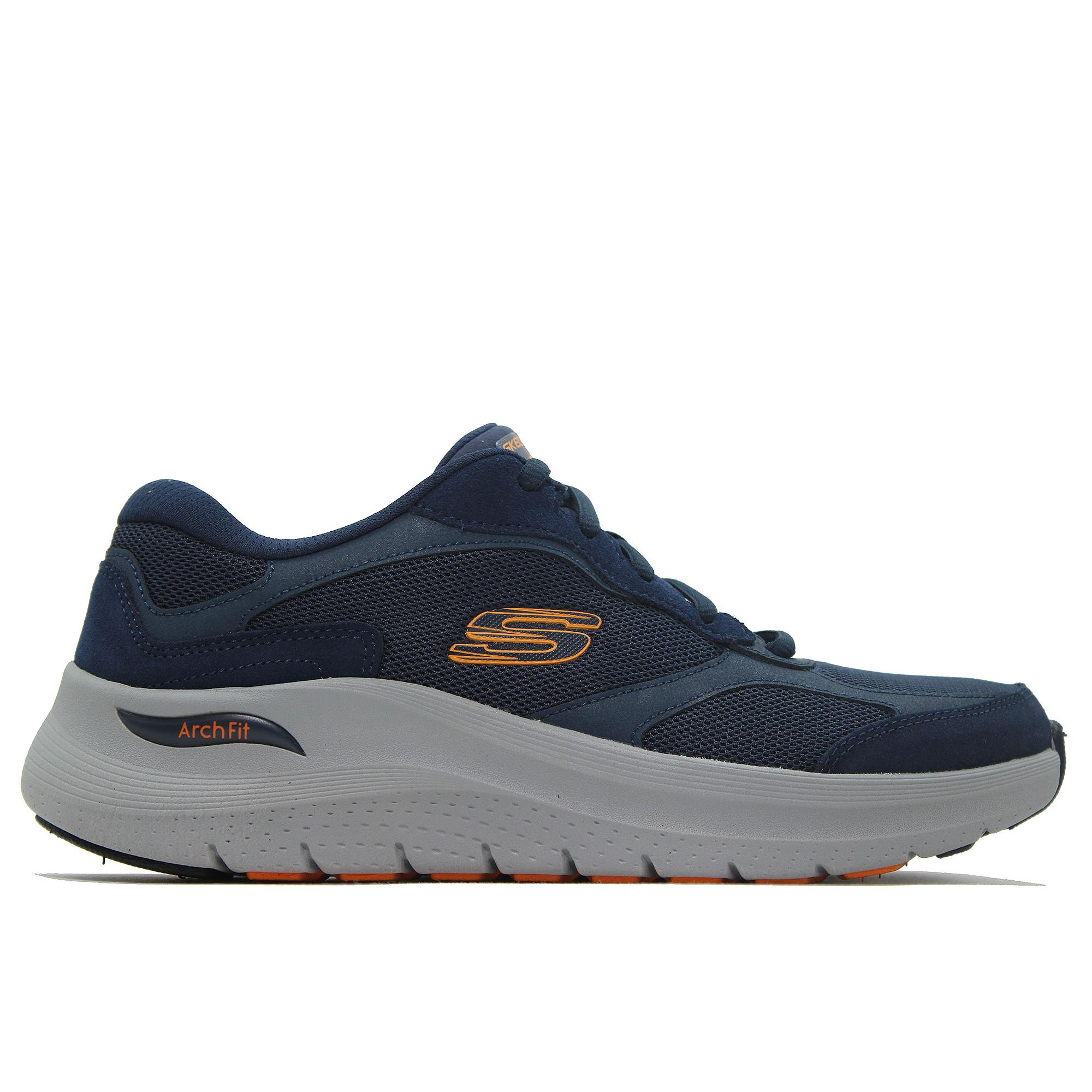 Skechers 232702 Zapatilla deportiva de malla y piel, con cordones, suela Arch FIt de goma, para caballero
