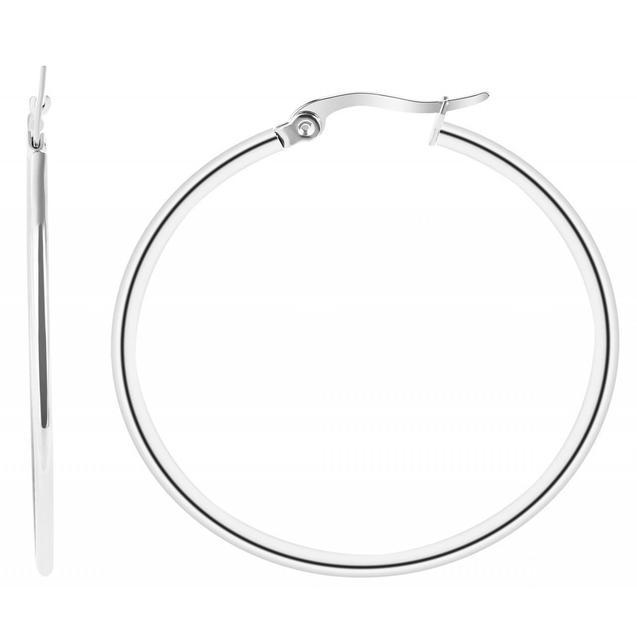 Akzent® Pendientes de Argola em Aço Inoxidável 50mm 0002