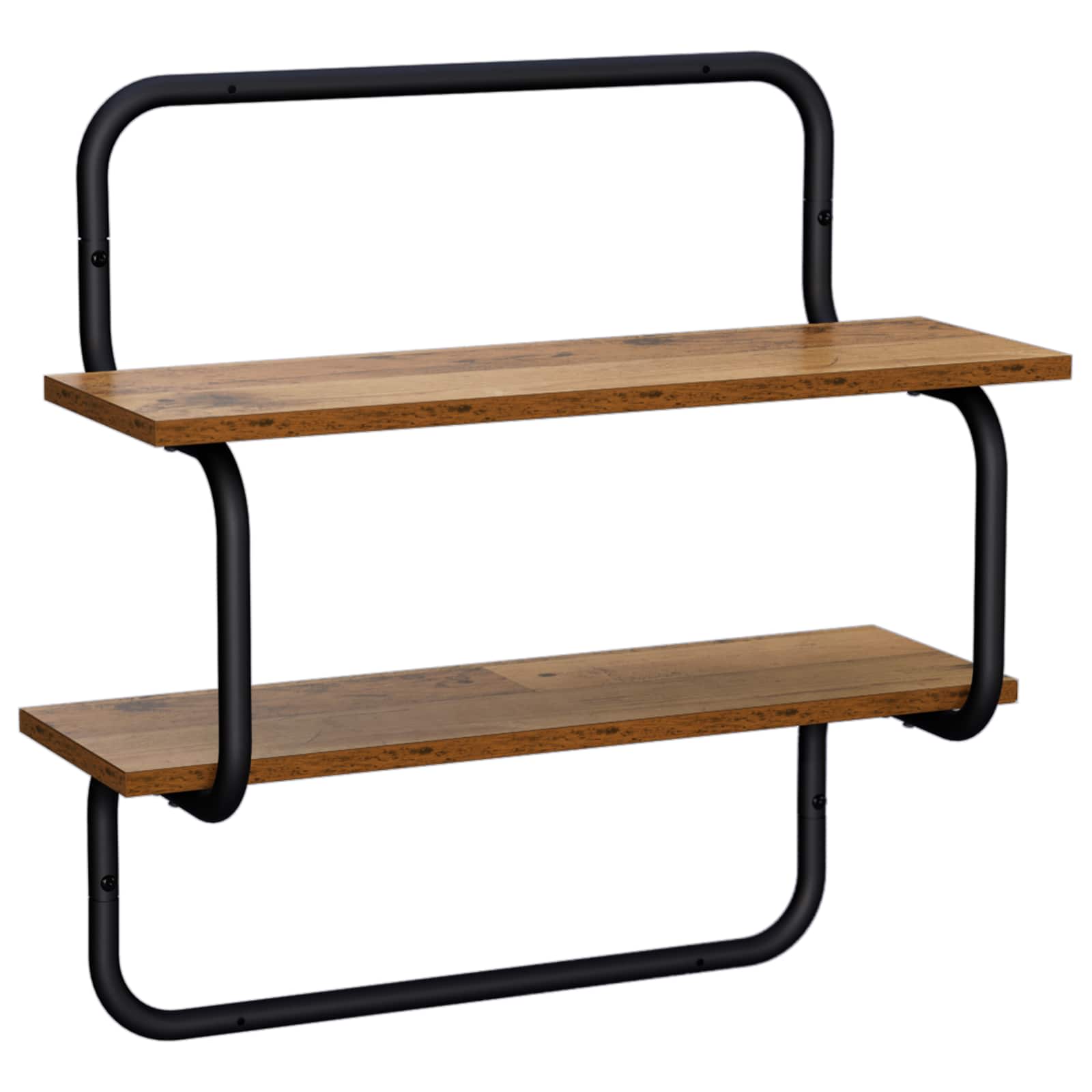 vidaXL Estante de pared de 2 niveles  80 x 24,5 x 61 cm Multicolor