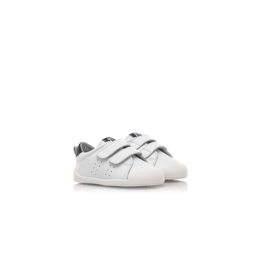 Deportiva Mustang Free Piel Blanco Marino Primeros Pasos - Comodidad y Calidad