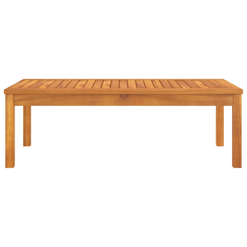 Vidaxl Mesa de Centro de Madera Maciza de Acacia 100x50x33 Cm Conjunto Terraza Muebles Jardín Exterior
