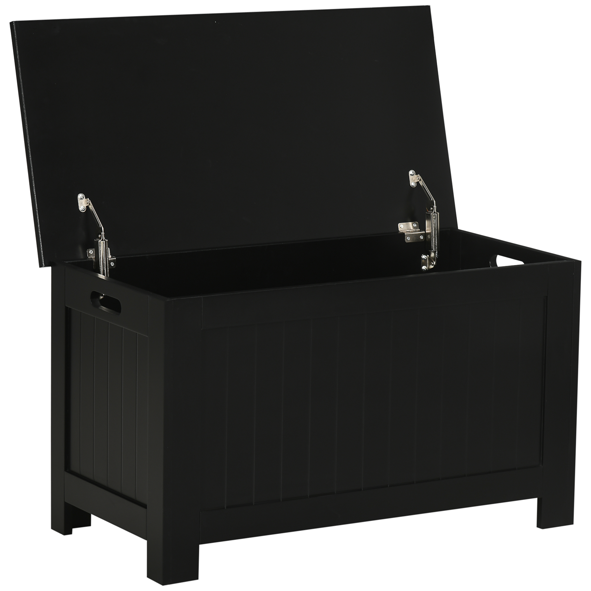 HOMCOM Casillero de Madera para Almacenamiento de Ropa Juguetes Banco para Almacenaje para Salón Habitación y Baño Carga de 20kg Blanco 81x40x46cm