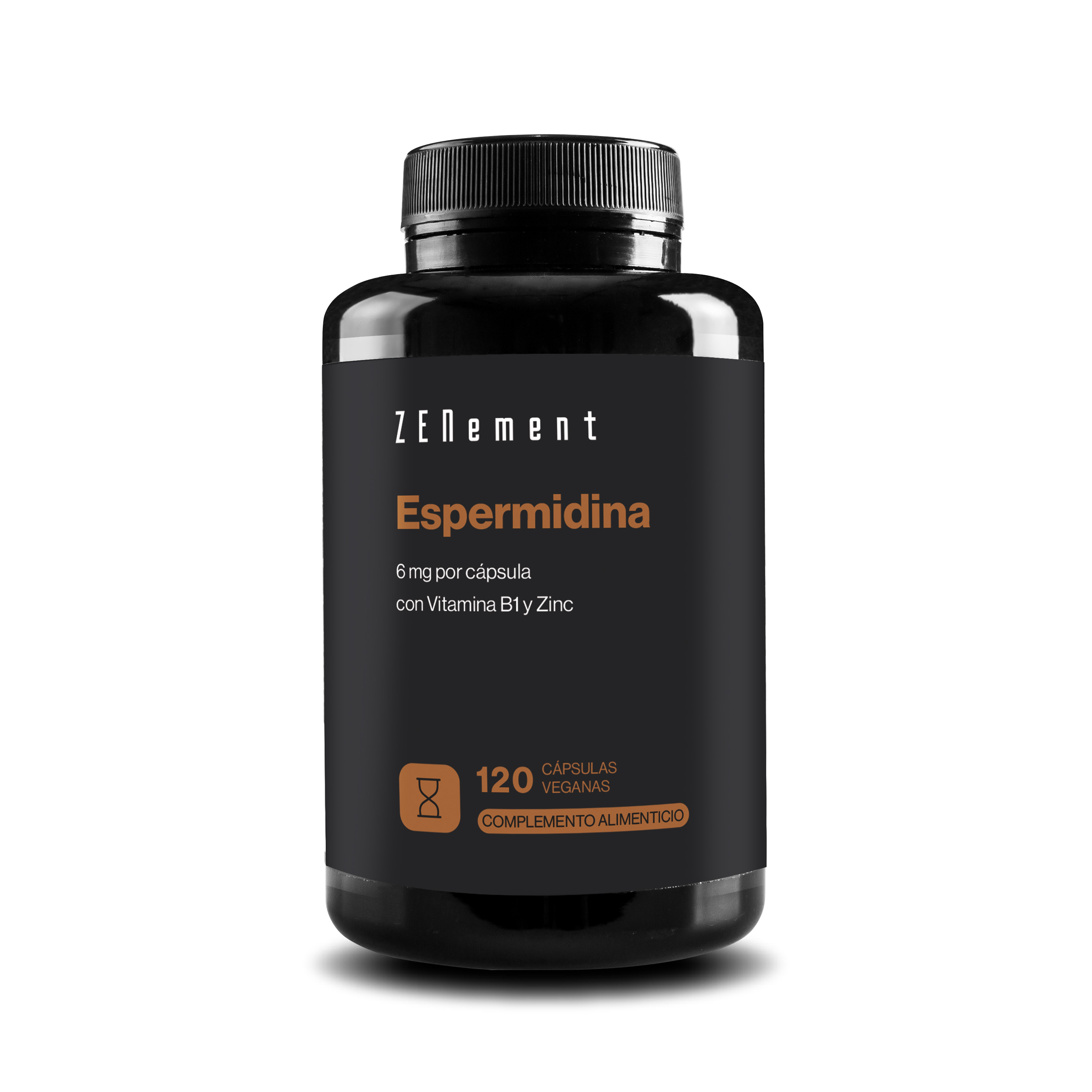 Espermidina 6 mg - con Vitamina B1 y Zinc - 120 Cápsulas Veganas - Zenement