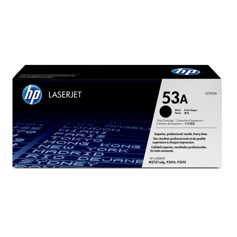 HP - Cartucho de tóner original LaserJet 53A negro Q7553A