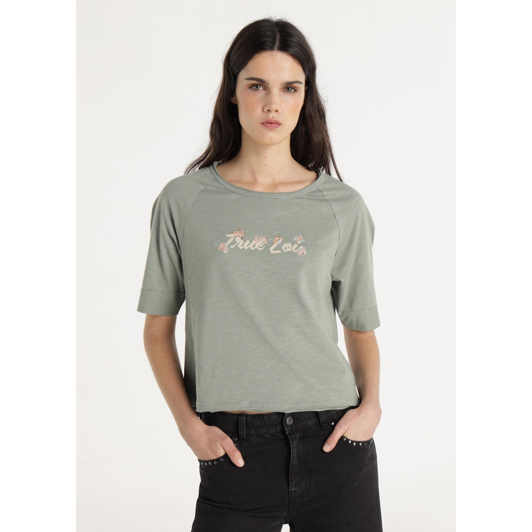 LOIS JEANS - Camiseta manga raglan grafica print y bordado