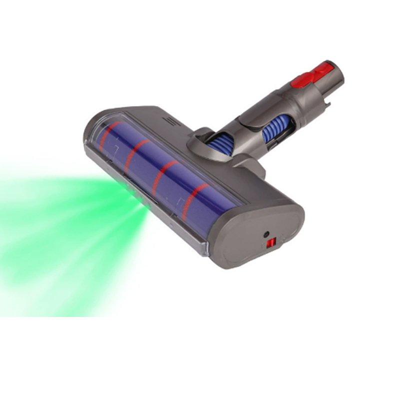 CA Cepillo compatible con aspiradoras Dyson V7, V8, V10, V11 y V15. Cabezal de cepillo de limpieza de accionamiento directo con 4 luces LED para suelos de madera y parqué. Nuevo codo con Luz LED