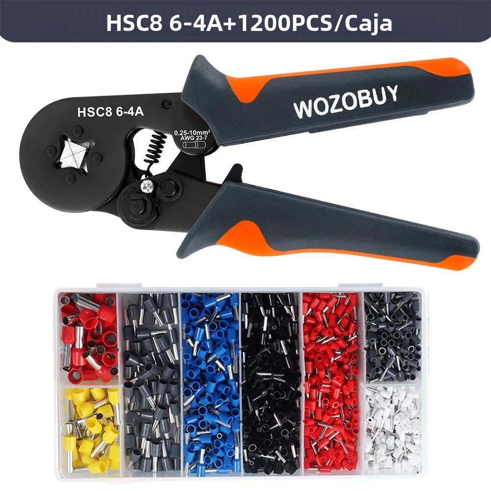 TK Kit De Conectores De Cable Con Terminal Tubular Acrílico Mini Pinza De Enchufe VE Terminal Aislado Herramienta Eléctrica