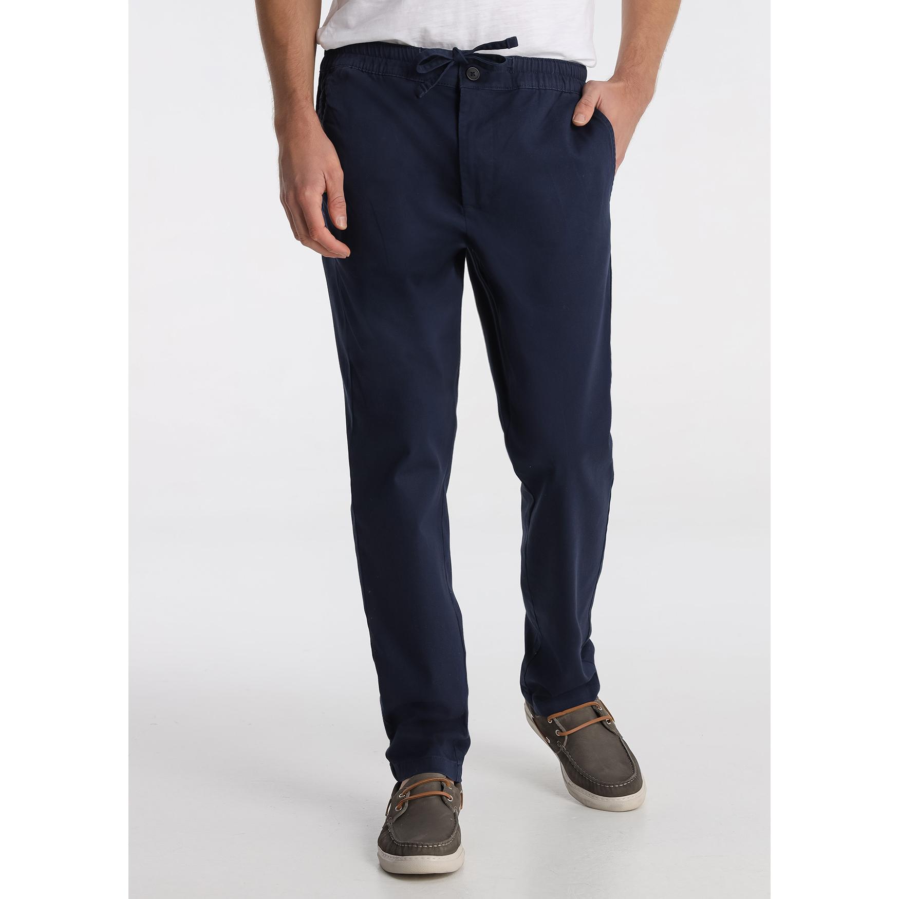 LOIS JEANS - Pantalón Jogger Estructurado con Cordón Azul Navy - Tallaje en Pulgadas- Tallaje en Pulgadas