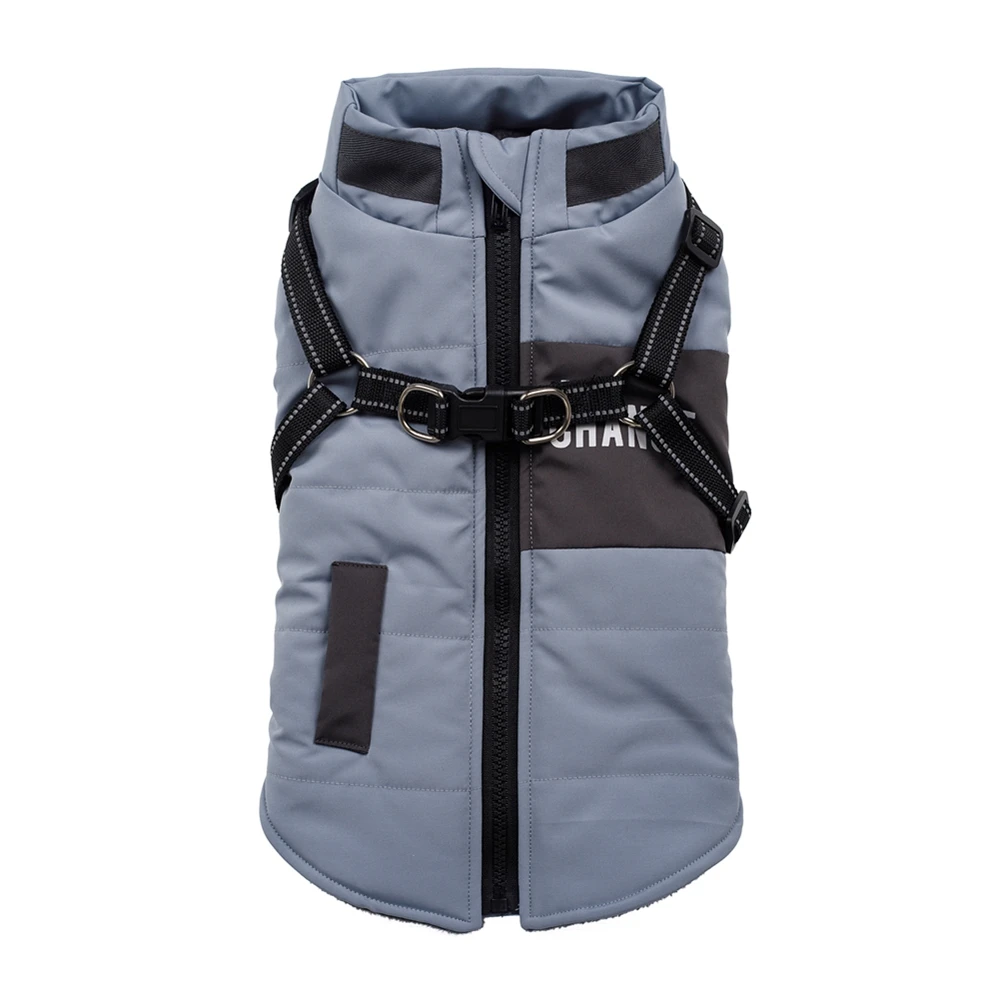TK Chaqueta Para Perro Con Doble Correa Y Capucha Chaqueta De Viento Para Mascotas Material Poliéster Calor Para Otoño/Invierno