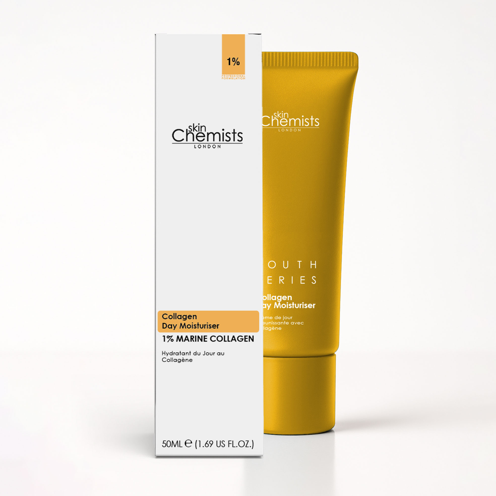skinChemists - Crema de Día con Colágeno 50 ml, Hidratante y Antiedad para Piel Madura