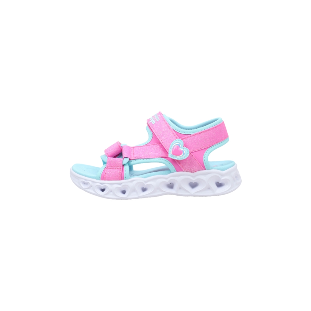Skechers HEART LIGHTS SANDALS Sandalias Planas Niña Rosa