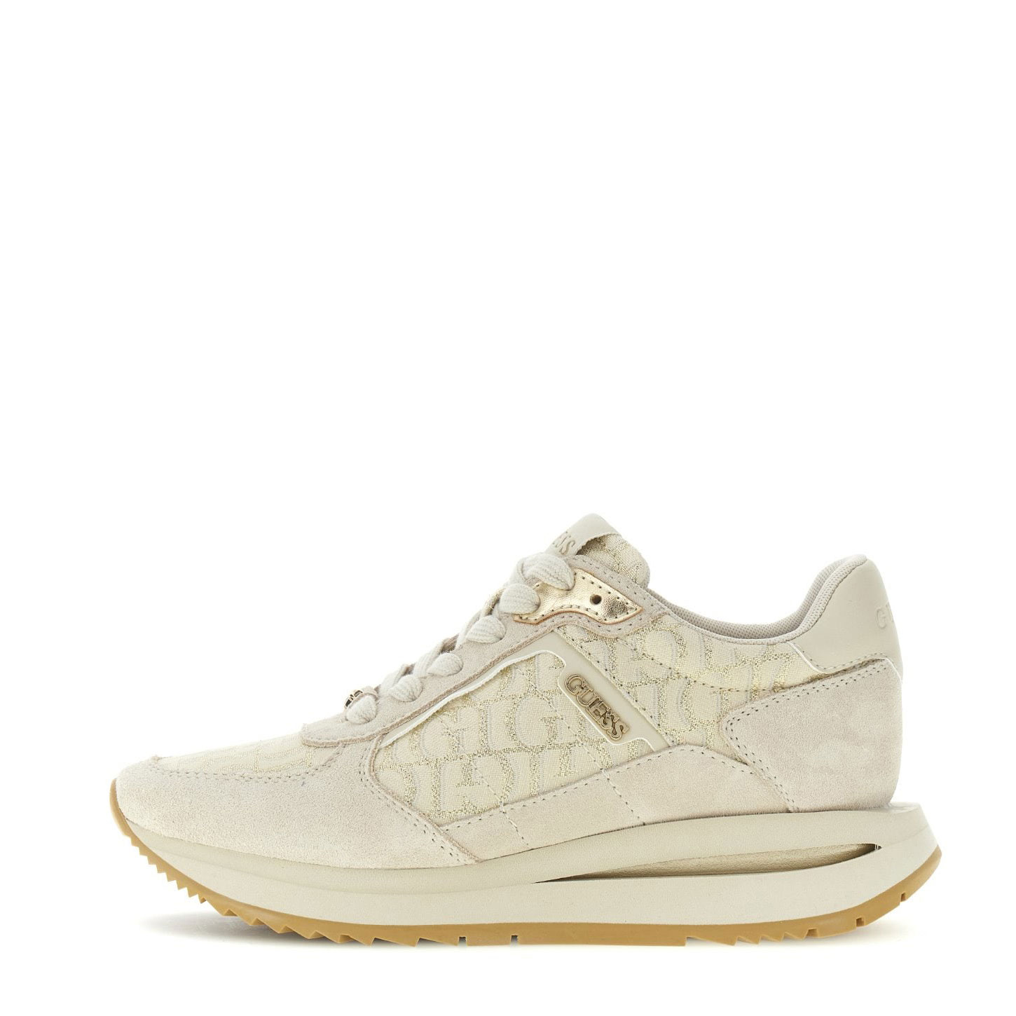 Guess..  Zapatillas en color beige FLTEG5 LEA12-OFFWH , para Mujer
