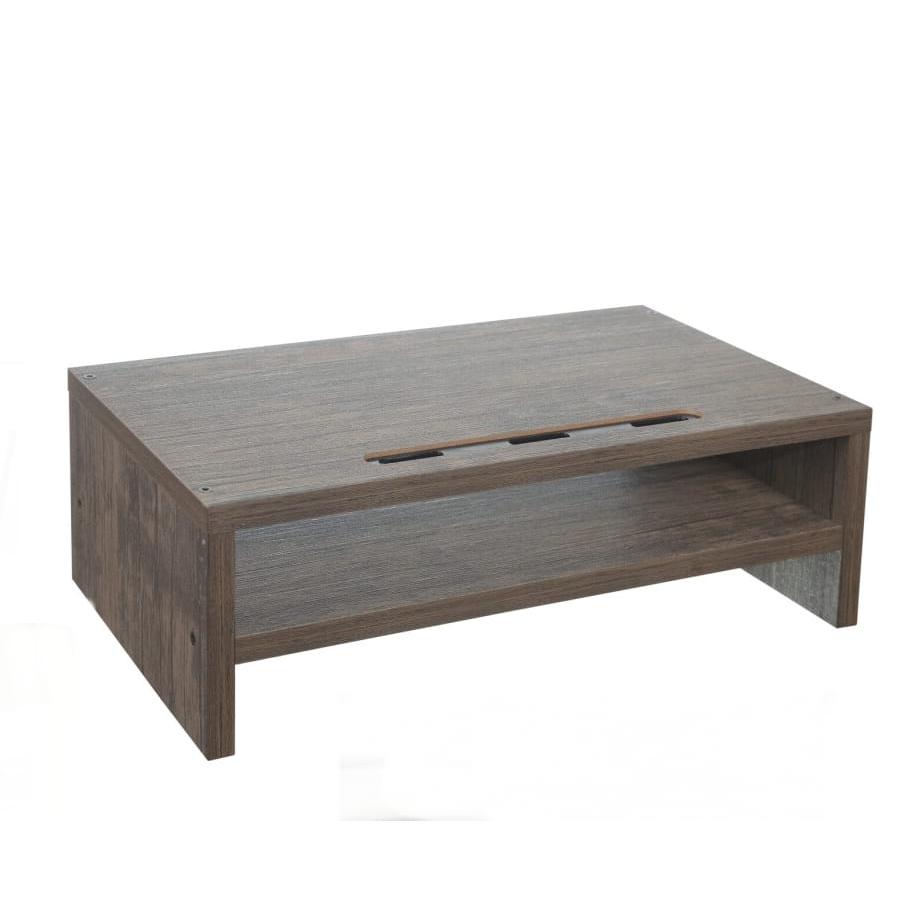 Soporte para ordenador madera Hersig con estante marron 42x23,6x14,2cm Soporte Ordenador Portatil de Madera  facil montaje