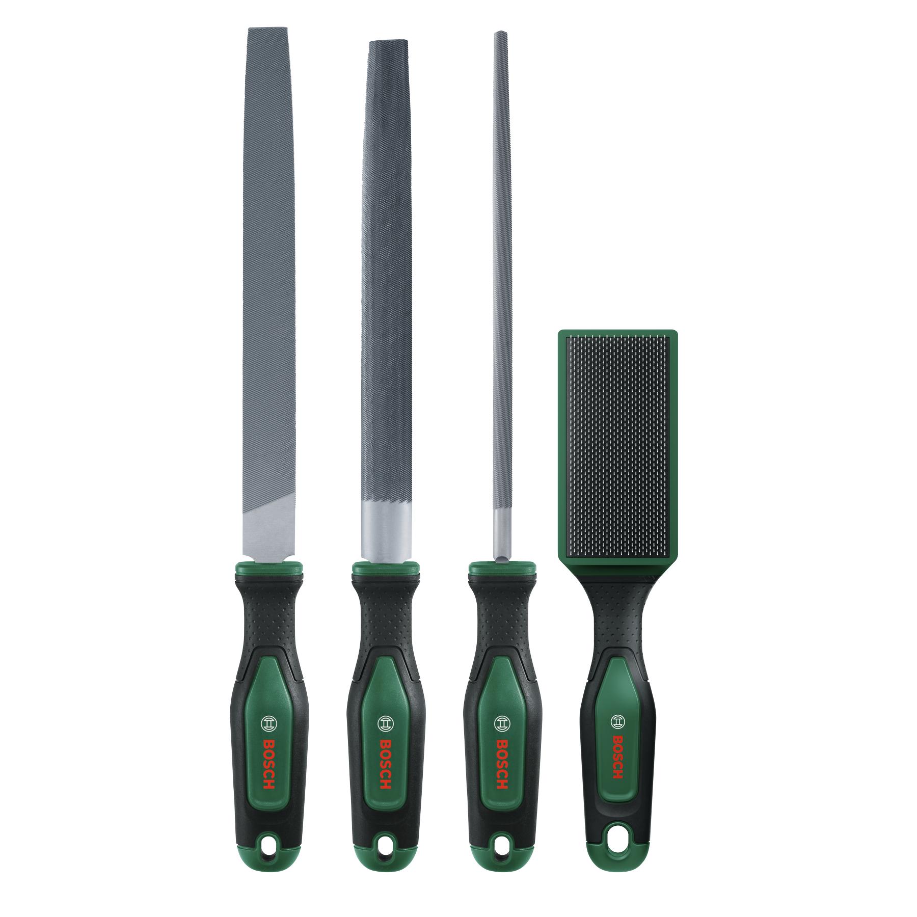 Bosch - Juego limas 200 mm / 8" + cepillo 4 ud