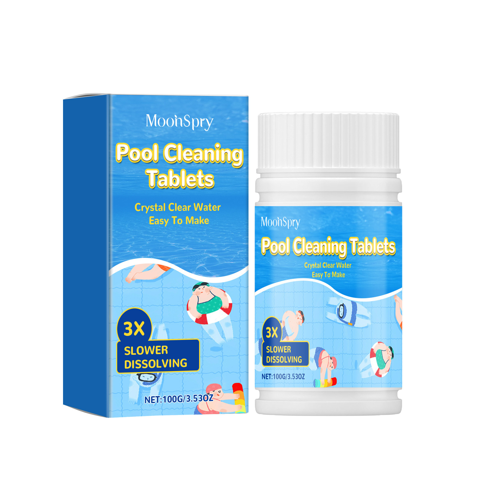 Tabletas efervescentes para mantenimiento integral de piscinas