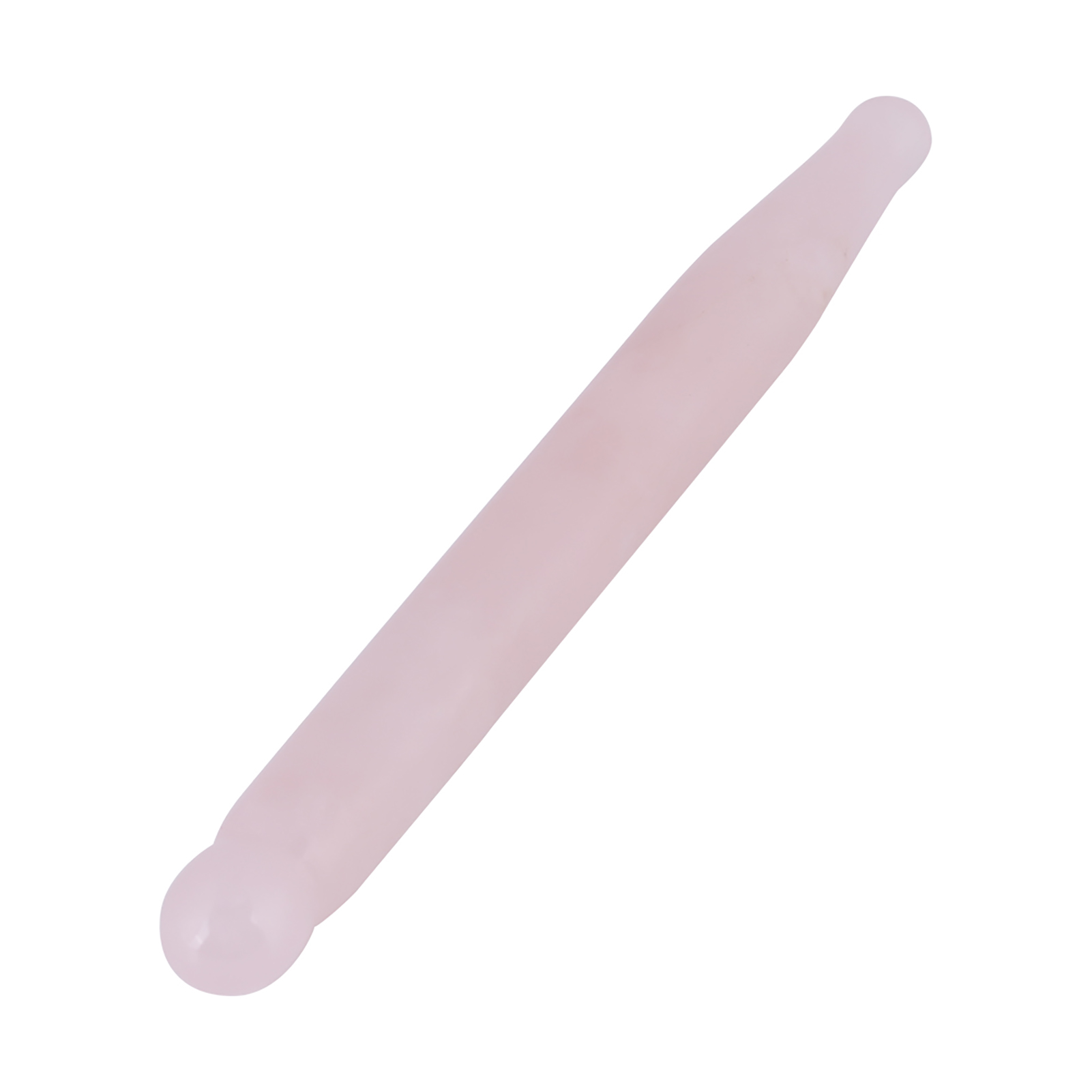 OmHome varita de masaje facial de cristal de cuarzo rosa natural, palo liso de piedra.