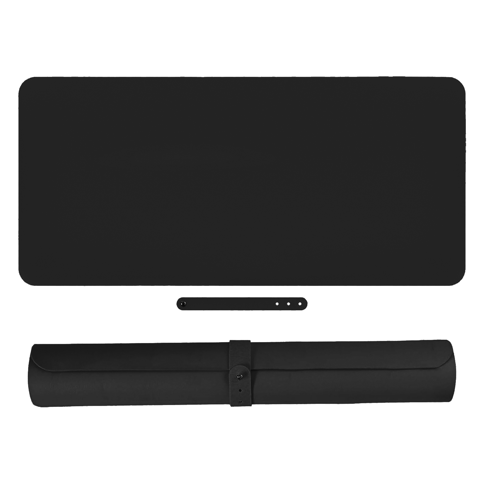 Tapete de Mesa para Arte de Uñas 40x80cm, Alfombrilla de Cuero PU para Apoyo de Mano, Almohadilla de Descanso de Arte de Uñas Enrollable, Impermeable antideslizante Resistente para tocador, MB Rosa, Negro, Azul