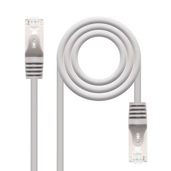 Nanocable cable de red latiguillo rj45 cat.6 ftp awg24 15m - color gris