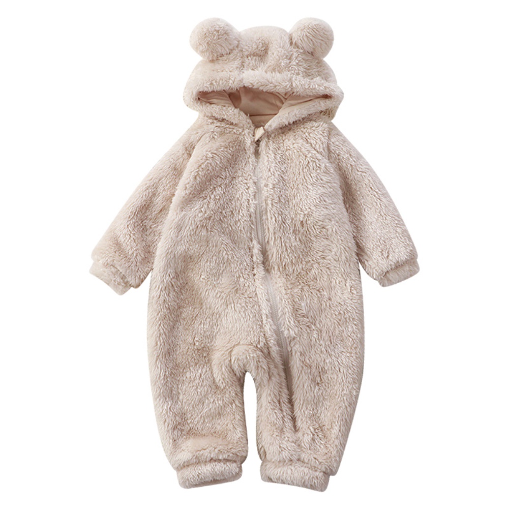 CA Pijama De Oso De Dibujos Animados Para Bebés Invierno Ropa De Bebé Algodón Infantil Para Niño Y Niña Traje De Animal Con Cierre De Cremallera 0-24 Meses