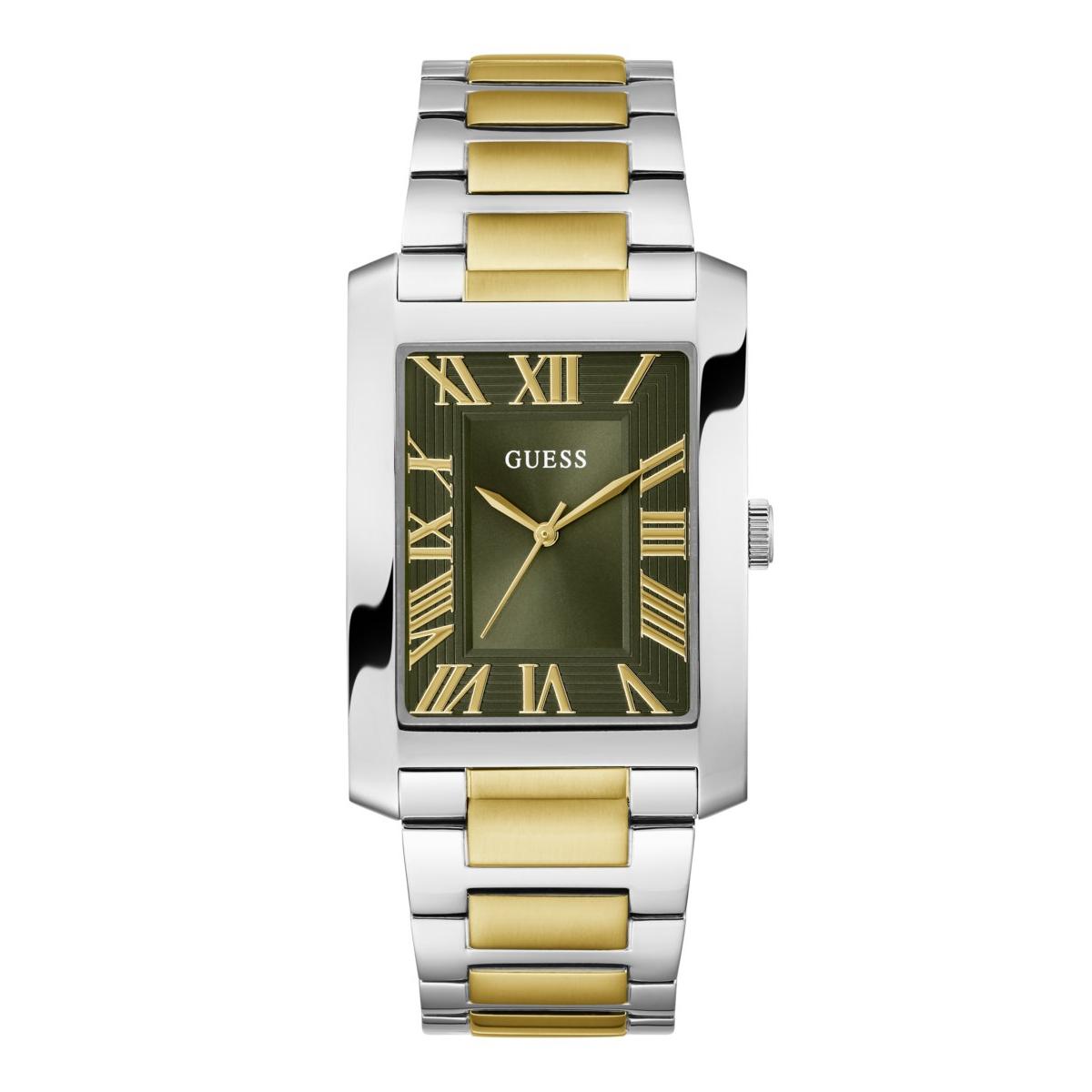 Guess Reloj Hombre Caja De Acero Reciclado Pulsera Acero De Color Bicolor Resistente Al Agua 3 Atm Gw0896g3