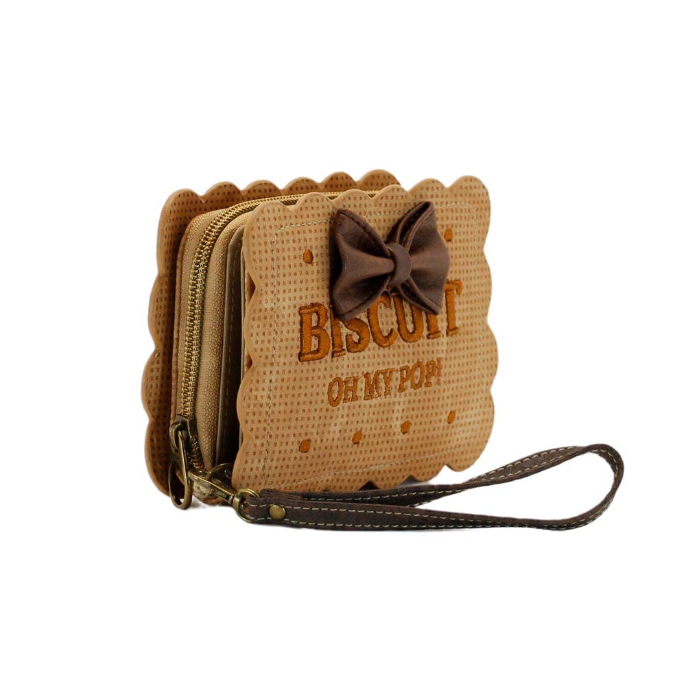 Oh My Pop Biscuit Small Wallet, Beige