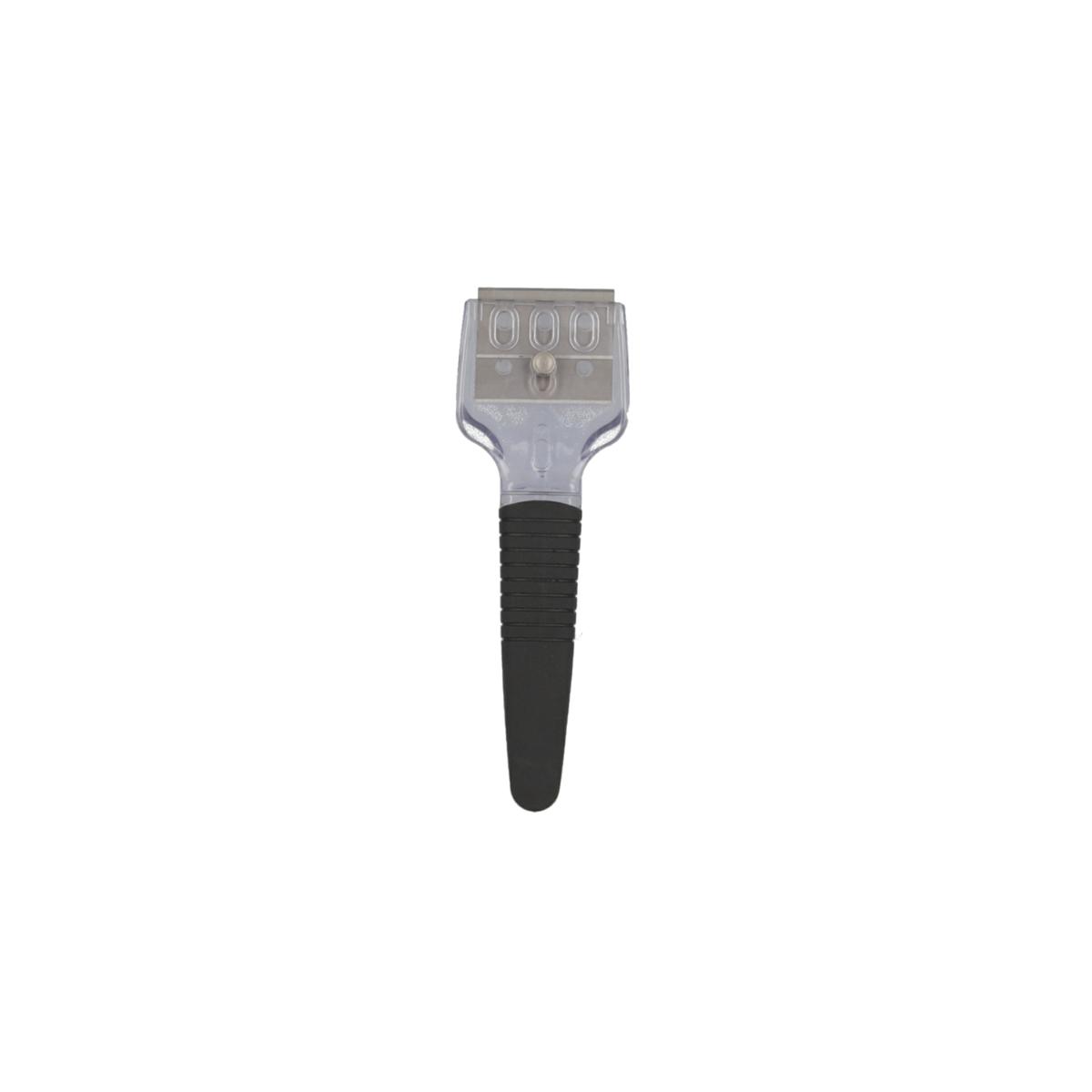 QUID RICO Rasqueta Vitro 3 Recambios Acero Inox 16x6x2CM Negro