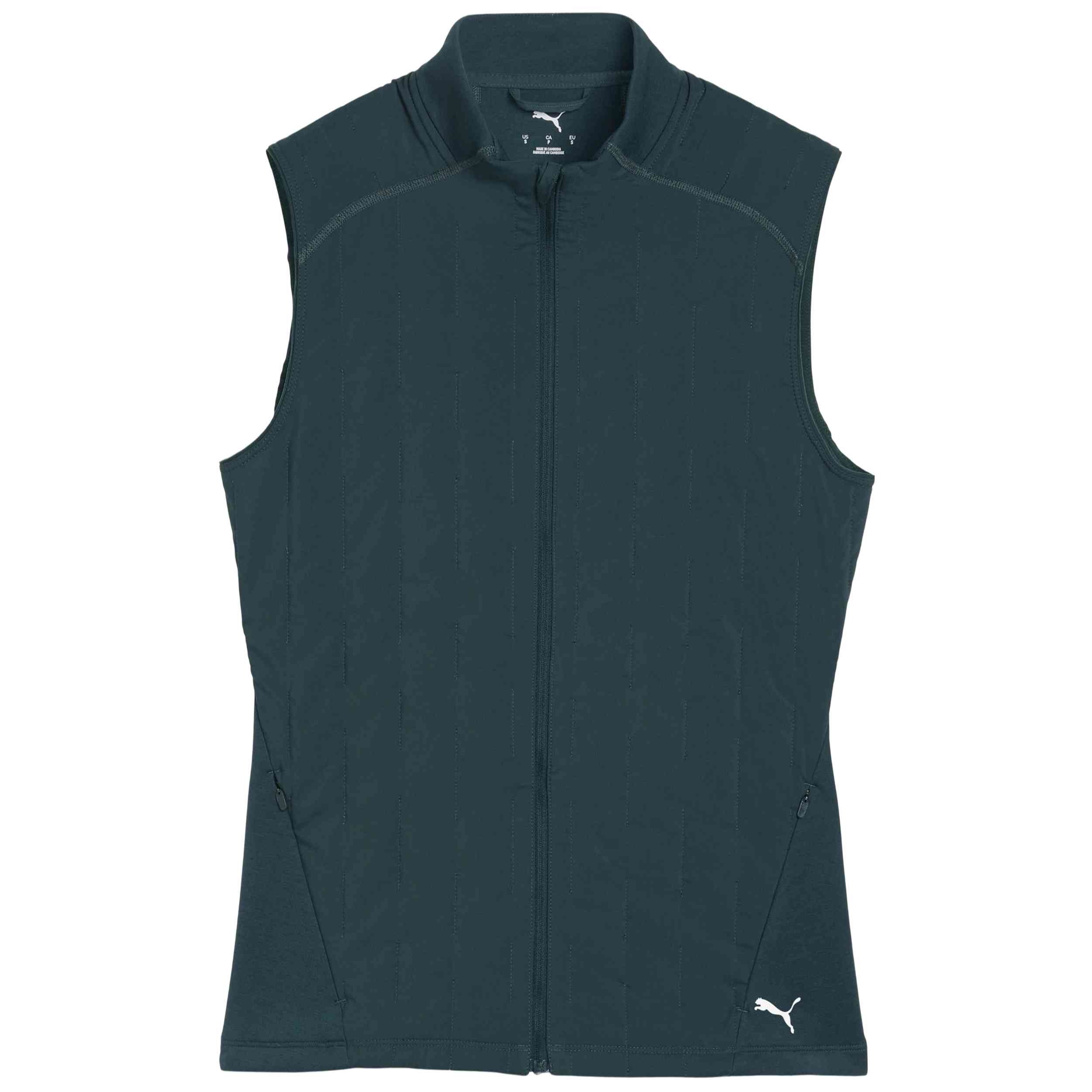 Chaleco Puma modelo Run Cloudspun Warmlbl Vest para Mujer en color Verde