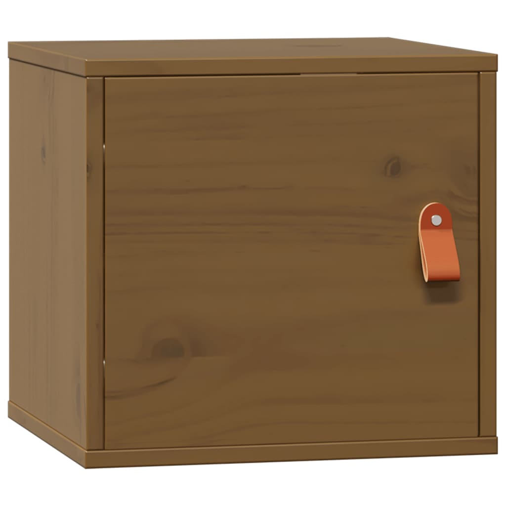 vidaXL Armario de pared madera maciza de pino marrón miel 31,5x30x30cm