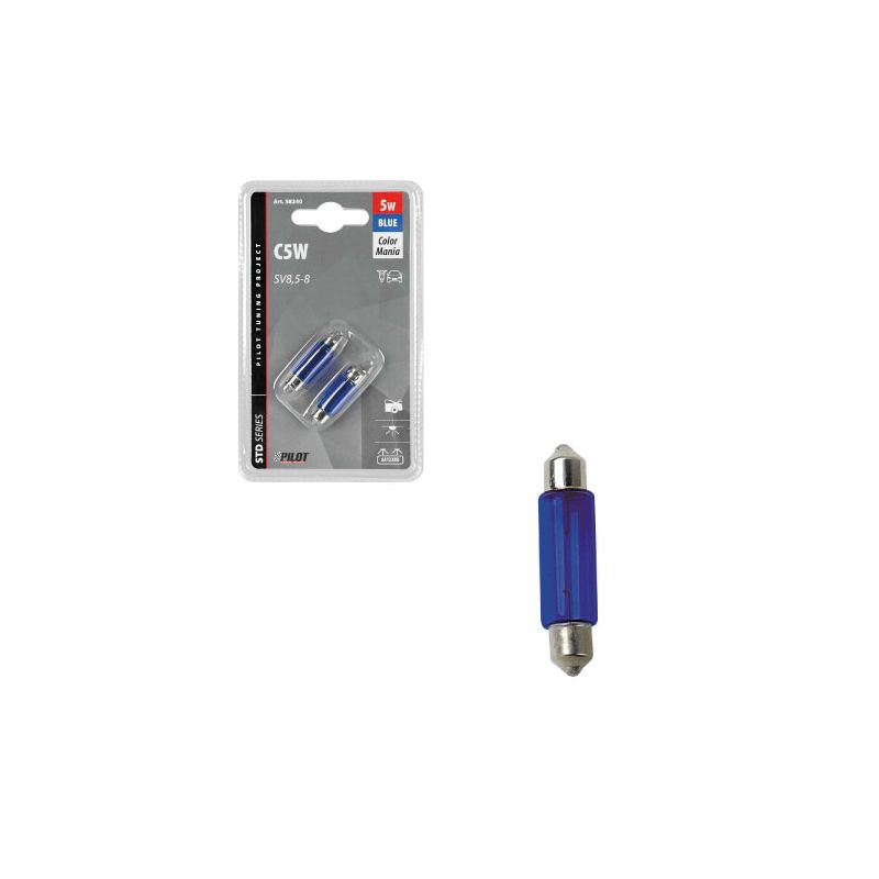Blister 2 Lámparas C5w 11X35 Mm 12V 5W Para Uso Interno En Vehículos LAM58340