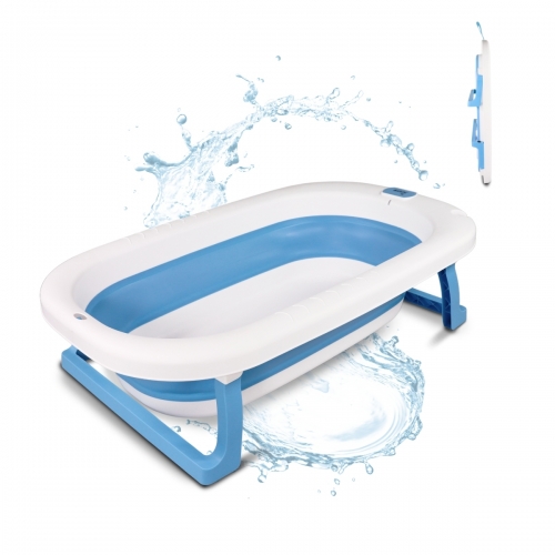 Bañera plegable para bebé Bubba Mobiclinic® Kids Infantil Diseño interior antideslizante Cómodo y Seguro Fácil de transportar Asa para colgar Incluye tubo de desagüe Patas antideslizantes Segura Azul