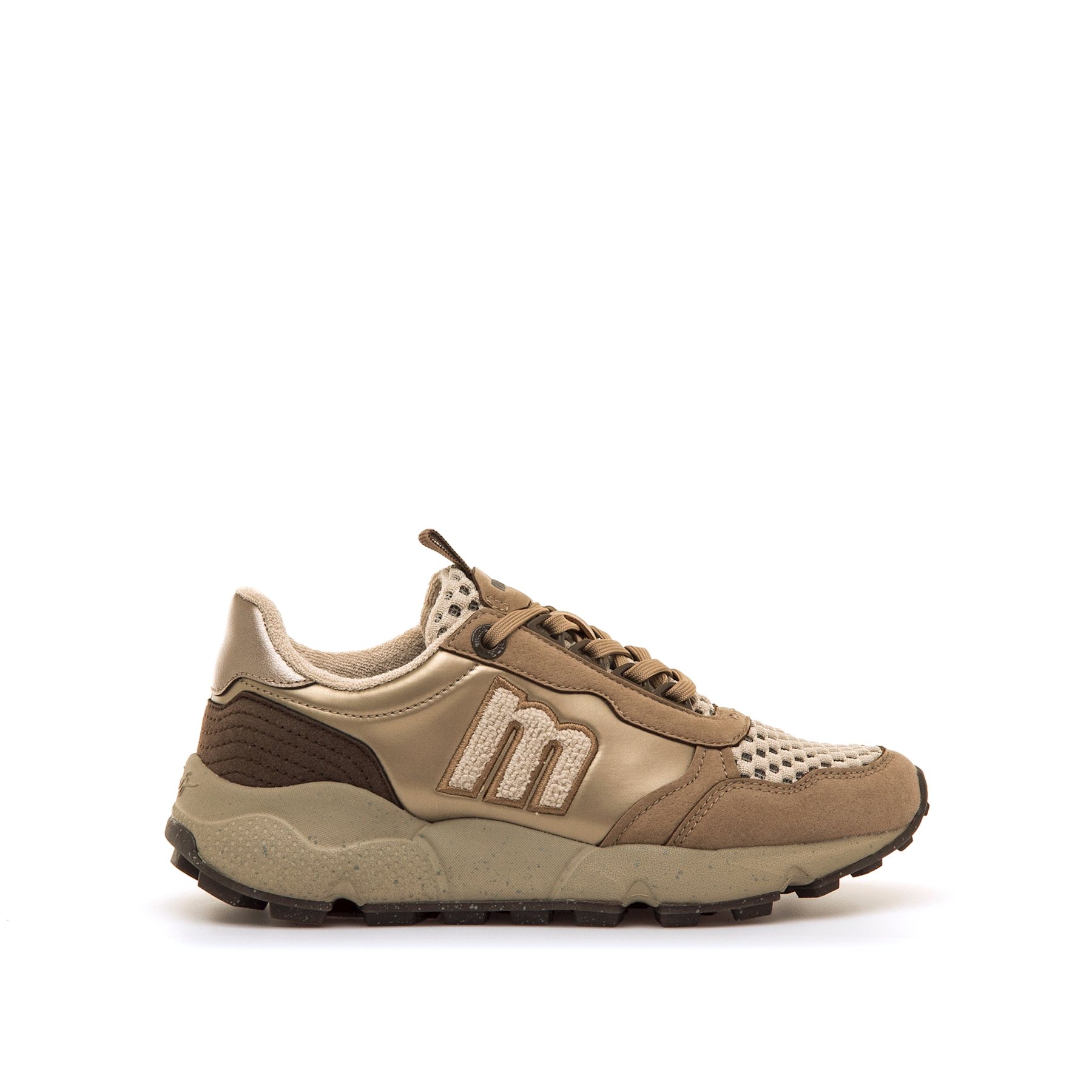 Mustang-MTNG deportivas mujer climb beige con cierre cordones y tipo de puntera redonda