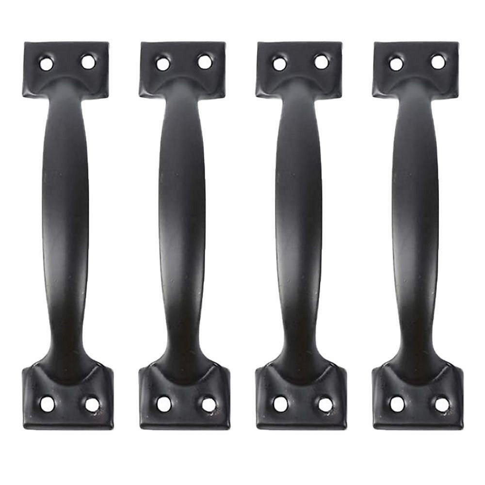 CA Manijas de puerta para puerta de granero, 4 piezas, 6 pulgadas, rústicas