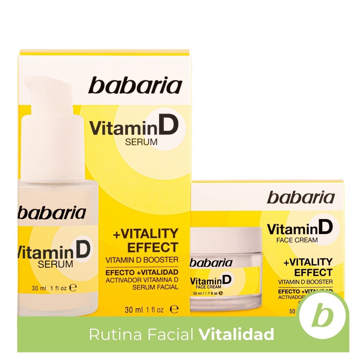 Babaria - Crema Antiedad Mujer y Serum Facial Con Vitamina D | Serum Antiarrugas Piel Radiante Y Revitalizada | Antiarrugas Mujer Y Hombre Con Vitamina E Y Probióticos | Cuidado Facial Mujer Uso Diario 30ml