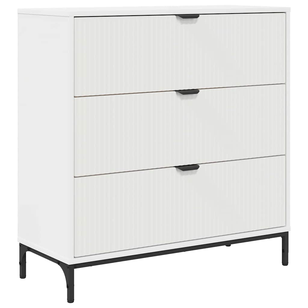 vidaXL Aparador 79,5 x 33 x 82 cm Madera de ingeniería Multicolor